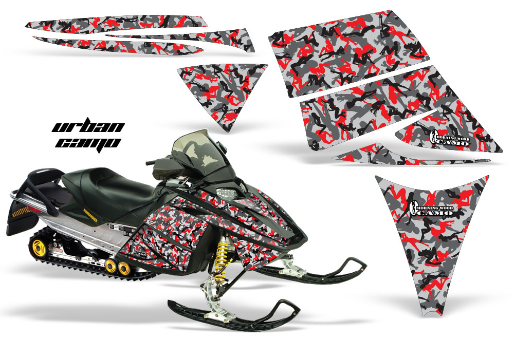 Ski-Doo Rev Graphics Kit URBANCAMO Red